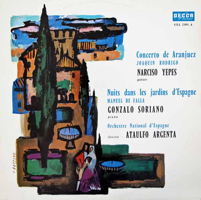 イエペス、アルヘンタのロドリーゴ/アランフェス協奏曲ほか　仏DECCA　3421　LP レコード
