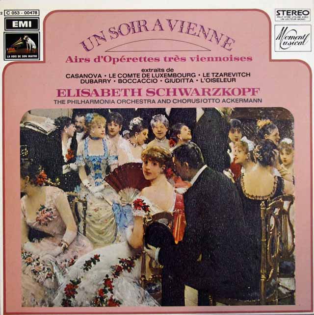 シュヴァルツコップの「ウィーンの夜」～オペレッタ・アリア集～　仏EMI　3422　LP レコード