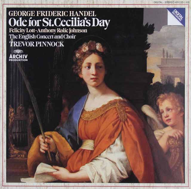ピノックのヘンデル/聖セシリアの祝日のための頌歌　独ARCHIV　3422　LP レコード