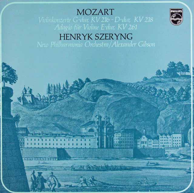 シェリング、ギブソンのモーツァルト/ヴァイオリン協奏曲第3番、第4番ほか　蘭PHILIPS　3422　LP レコード