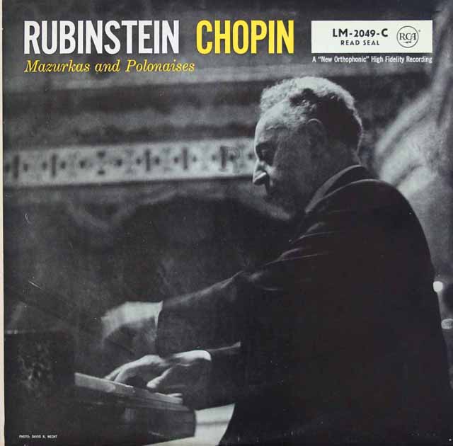ルービンシュタインのショパン/マズルカ&ポロネーズ集　独RCA　3045　LP レコード