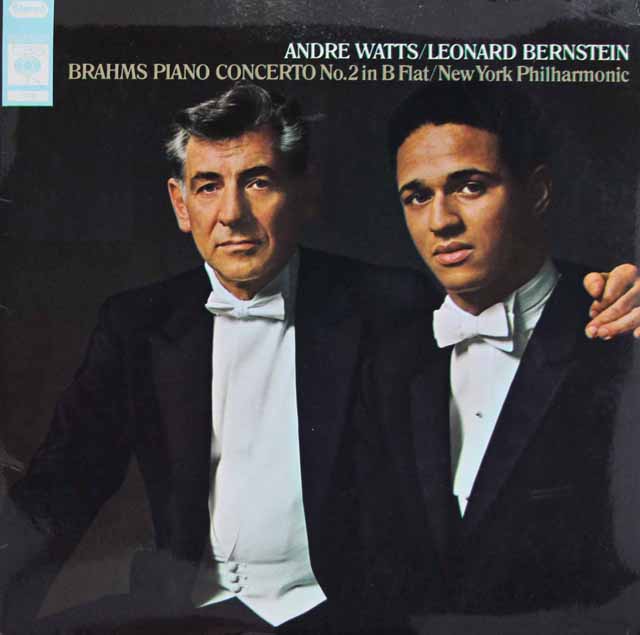 ワッツ、バーンスタインのブラームス/ピアノ協奏曲第2番　英CBS　3423　LPレコード