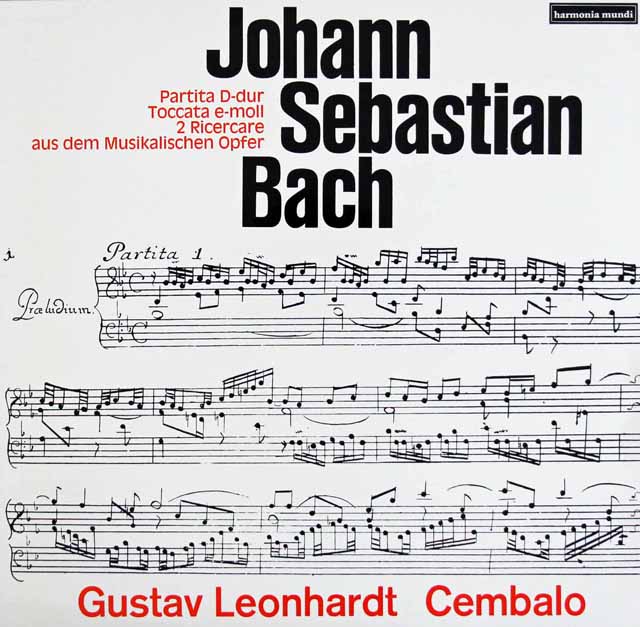 レオンハルトのバッハ/チェンバロ作品集　独HM　3045　LP レコード