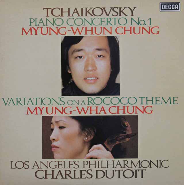 チョン姉弟、デュトワのチャイコフスキー/ピアノ協奏曲、ロココ変奏曲　蘭DECCA　3424　LP レコード