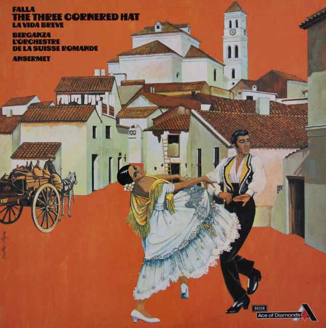 アンセルメのファリャ/「三角帽子」ほか　英DECCA　3046　LP レコード