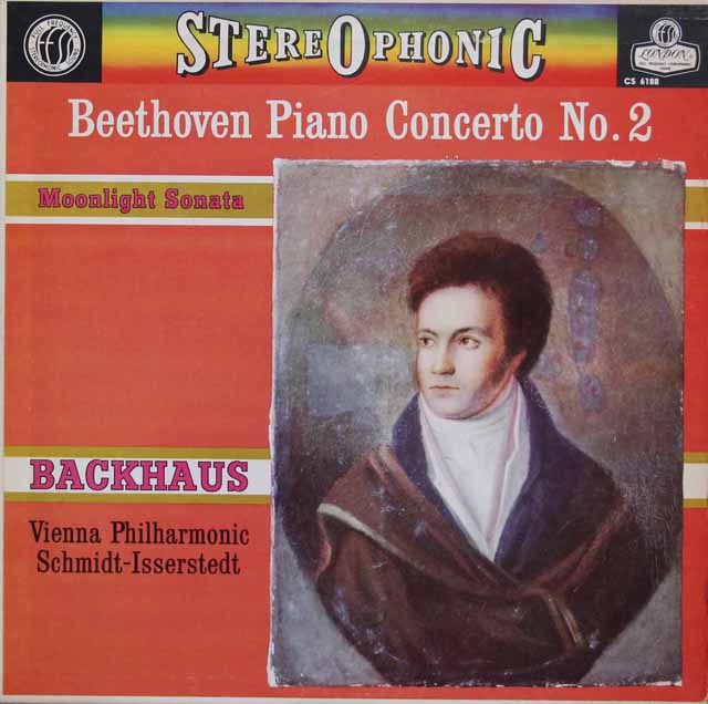 バックハウス、イッセルシュテットのベートーヴェン/ピアノ協奏曲第2番ほか　英London　3424　LP レコード