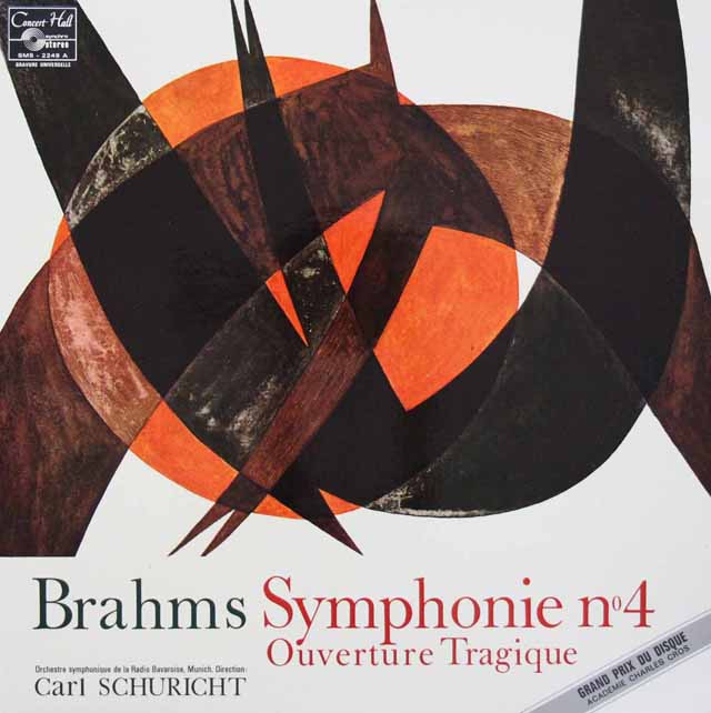 シューリヒトのブラームス/交響曲第4番ほか　独？Concert Hall　3046　LP レコード