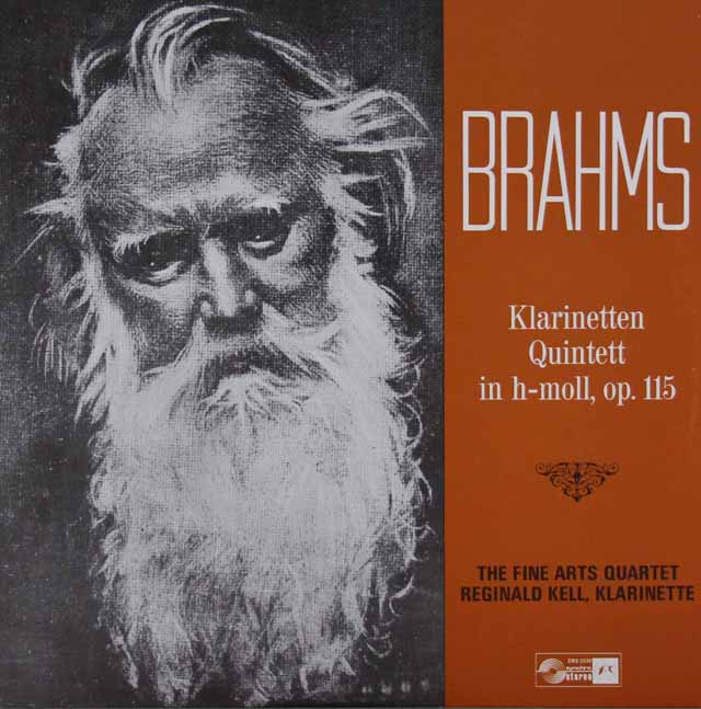 ケル&ファイン・アーツ四重奏団のブラームス/クラリネット五重奏曲　独Concert Hall　3046　LP レコード