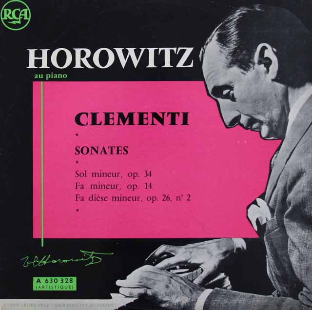 ホロヴィッツのクレメンティ/ピアノソナタ集　仏RCA　3424　LP レコード