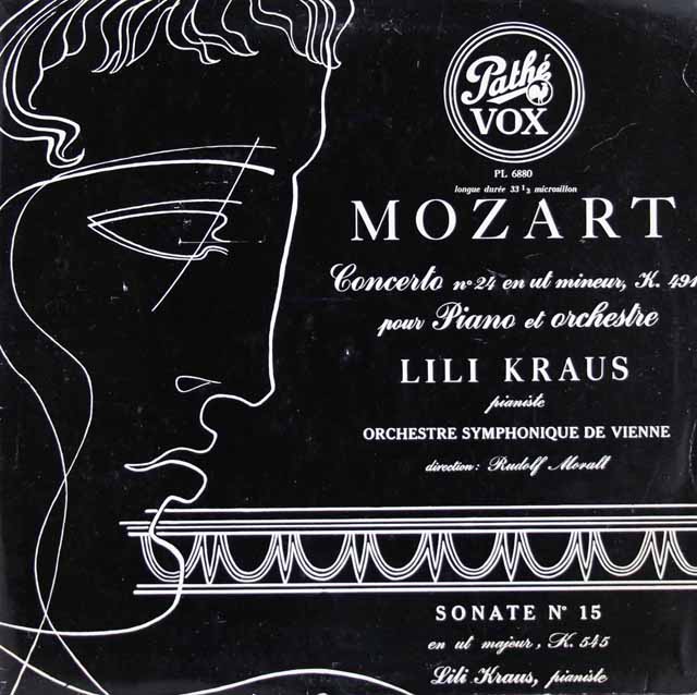 L.クラウス&モラルトのモーツァルト/ピアノ協奏曲第24番ほか　仏Pathe（VOX)　3046　LP レコード