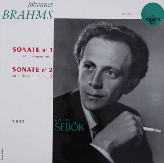 ジョルジ・シェベークのブラームス/ピアノソナタ第1番、第2番　仏ERATO　3047　LP レコード