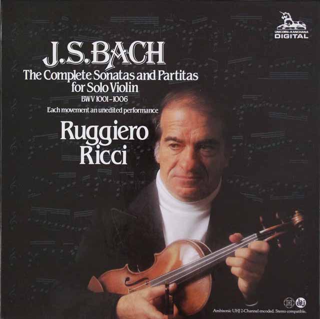 リッチのバッハ/無伴奏ヴァイオリンソナタとパルティータ全曲　蘭Unicorn-Kanchana　3047　LP レコード