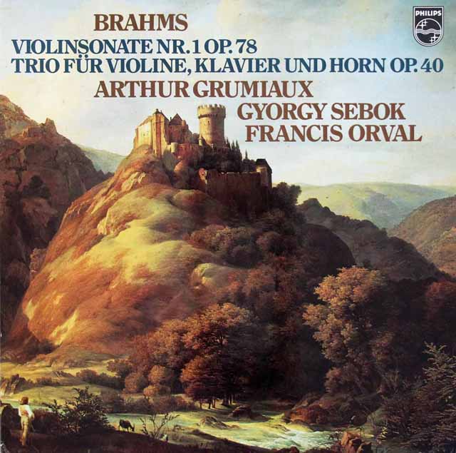 グリュミオー、シェベークのブラームス/ヴァイオリン・ソナタ第1番ほか　蘭PHILIPS　3047　LP レコード