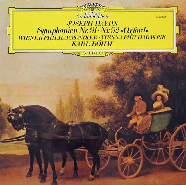 ベームのハイドン/交響曲第91、92番「オックスフォード」　独DGG　3425　LP レコード