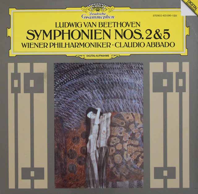アバドのベートーヴェン/交響曲第2番 & 第5番　 独DGG　3047　LP レコード