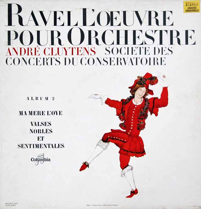 クリュイタンスのラヴェル/「マ・メール・ロワ」ほか　仏Columbia　3048　LP レコード