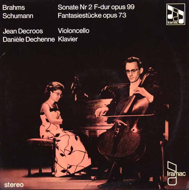 ドクルース、ドシェンヌのブラームス/チェロソナタ第2番ほか　独Iramac　3426　LP レコード