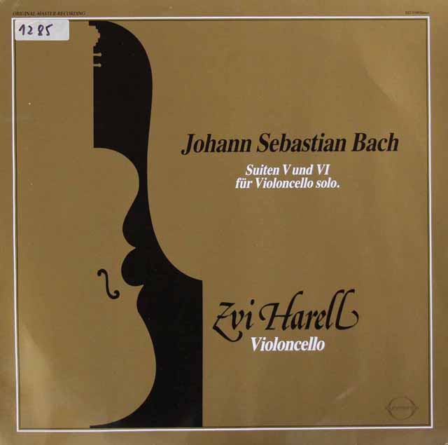 ツヴィ・ハレルのバッハ/無伴奏チェロ組曲第5、6番　独SOUND・STAR・TON　3426　LP レコード