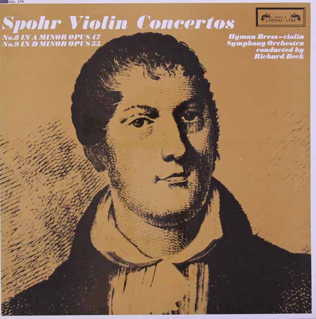 ハイマン・ブレスのシュポーア/ヴァイオリン協奏曲第8、9番　英L'OISEAU-LYRE　3426　LP レコード