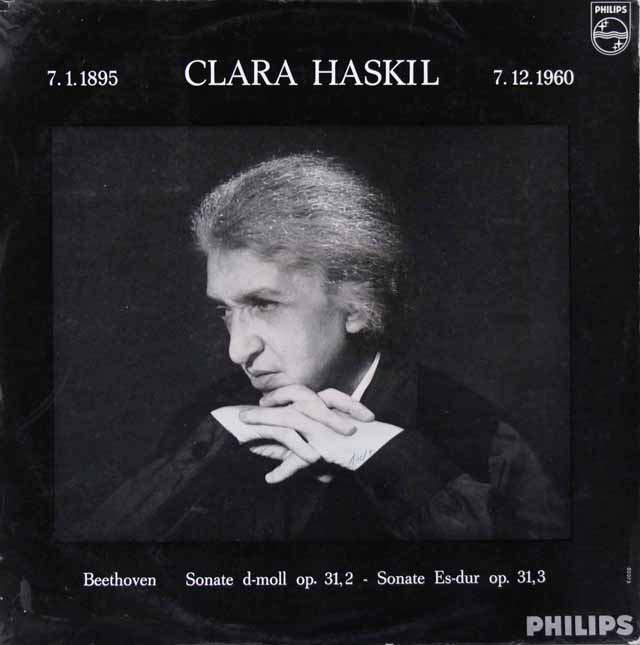 ハスキルのベートーヴェン/ピアノソナタ第17番「テンペスト」&第18番　蘭PHILIPS　3048　LP レコード
