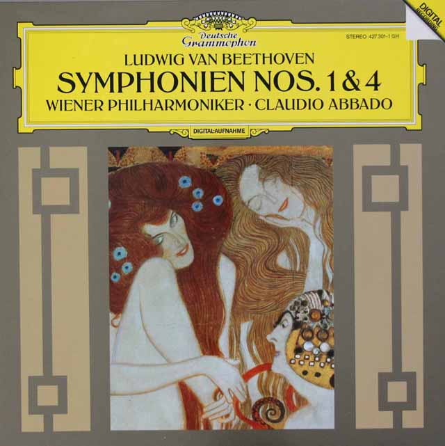 アバドのベートーヴェン/交響曲第1&4番　独DGG　3048　LP レコード