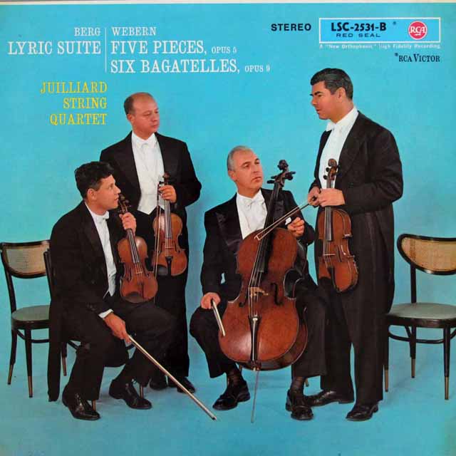 ジュリアード四重奏団のベルク/抒情組曲ほか　独RCA　3101　LP レコード