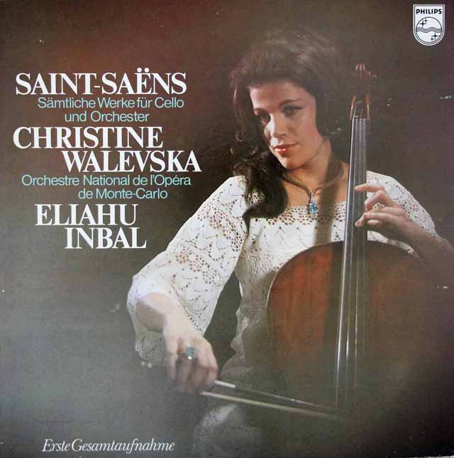 ワレフスカ、インバルのサン＝サーンス/チェロ協奏曲ほか　蘭PHILIPS　3736　LP レコード