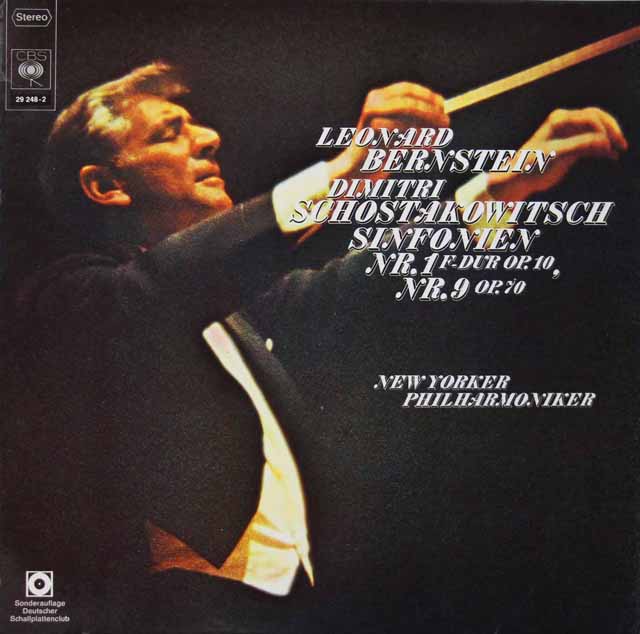 バーンスタインのショスタコーヴィチ/交響曲第1、9番　独CBS　3497　LP レコード