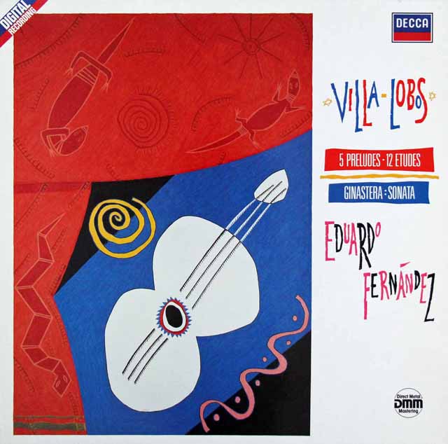 フェルナンデスのヴィラ=ロボス/5つの前奏曲ほか　独DECCA　3736　LP レコード