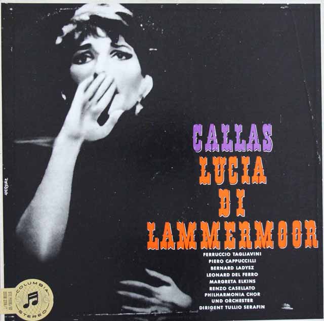 【独最初期盤】　カラスのドニゼッティ/「ランメルモールのルチア」全曲　独Columbia　3102　LP レコード