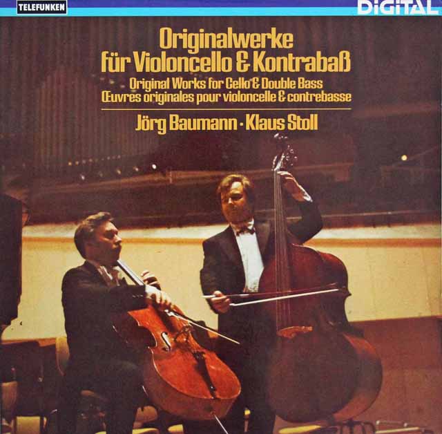 シュトール、バウマンのチェロとバスのための作品集　独TELEFUNKEN　3737　LP レコード