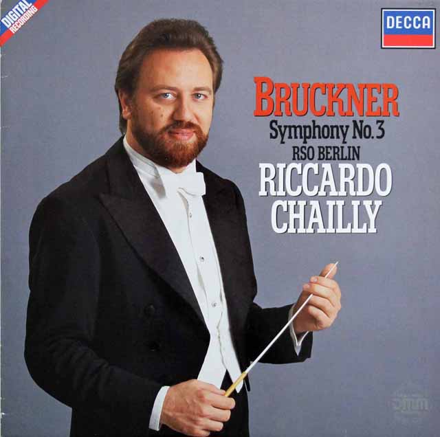 シャイーのブルックナー/交響曲第3番　独DECCA　3737　LP レコード