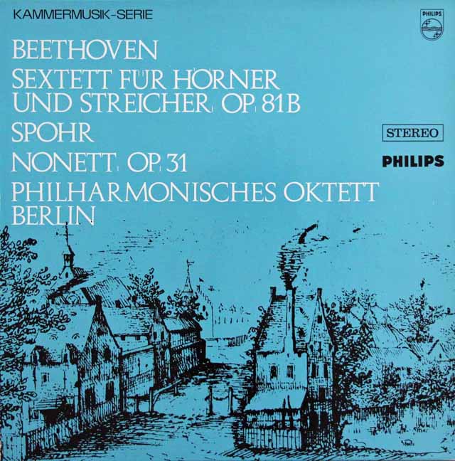 ベルリンフィル・オクテットらのベートーヴェン/六重奏曲変ホ長調ほか　蘭PHILIPS　3737　LP レコード