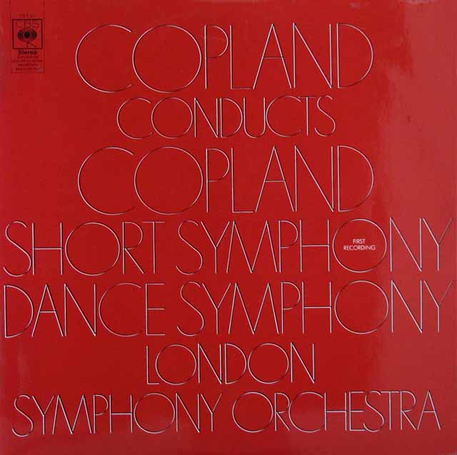 コープランド自作自演集　（短い交響曲と舞踏交響曲）　英CBS　3737　LP レコード