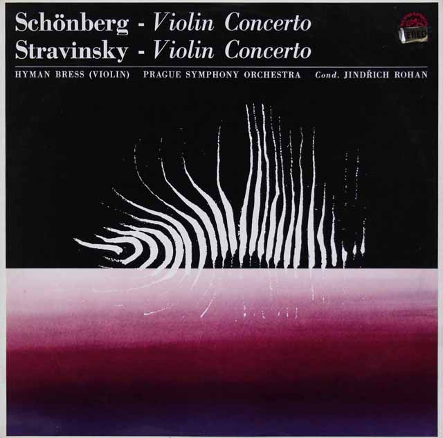 ブレスのシェーンベルク、ストラヴィンスキー/ヴァイオリン協奏曲　チェコSUPRAPHON　3737　LP レコード