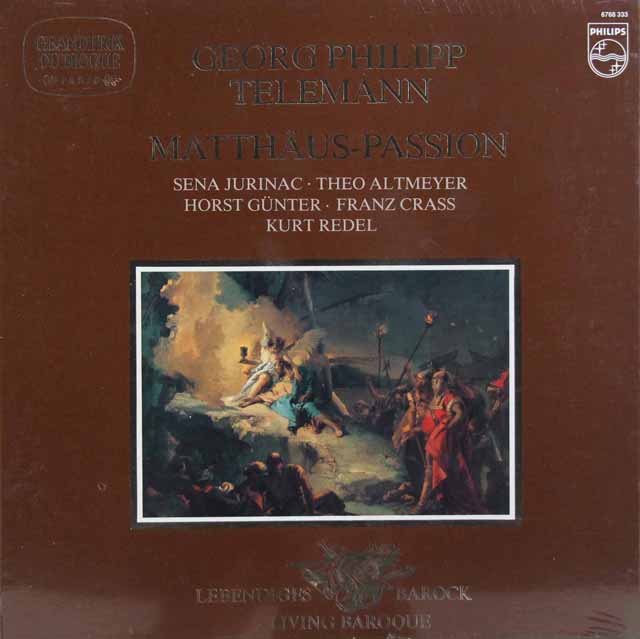 【未開封】　レーデルのテレマン/マタイ受難曲 　蘭PHILIPS　3738　LP レコード