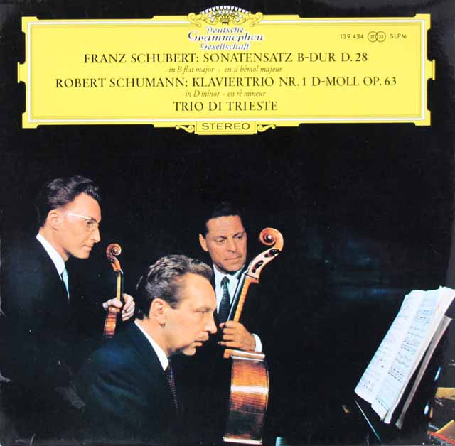 トリエステ・トリオのシューベルト&シューマン/ピアノ三重奏曲集　独DGG　3106　LP レコード