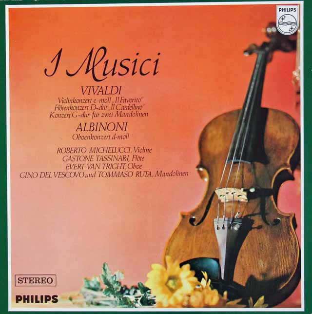 イ・ムジチのヴィヴァルディ&アルビノーニ/協奏曲集　蘭PHILIPS　3106　LP レコード