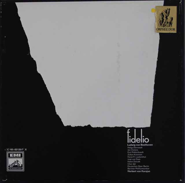 【直筆サイン入り】　カラヤンのベートーヴェン/「フィデリオ」　独EMI　3106　LP レコード