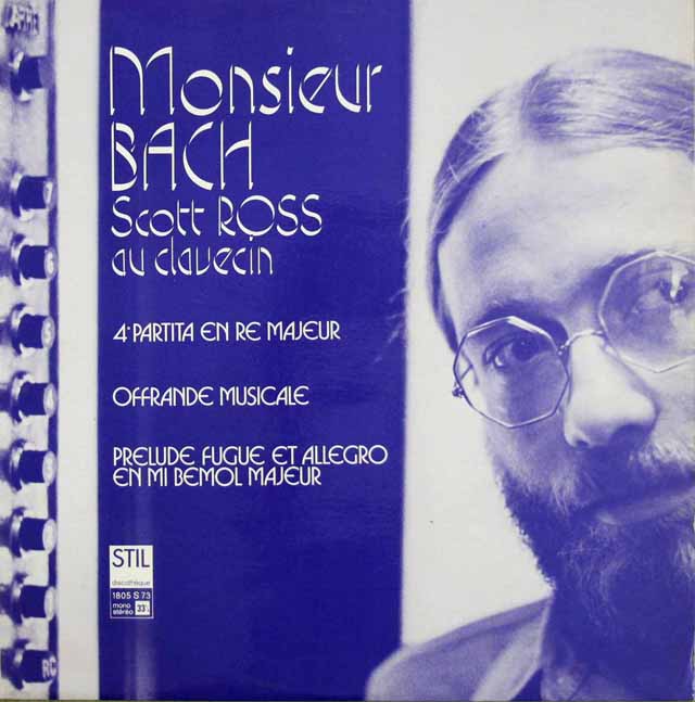 スコット・ロスのバッハ/パルティータ第4番ほか　独STIL　3106　LP レコード