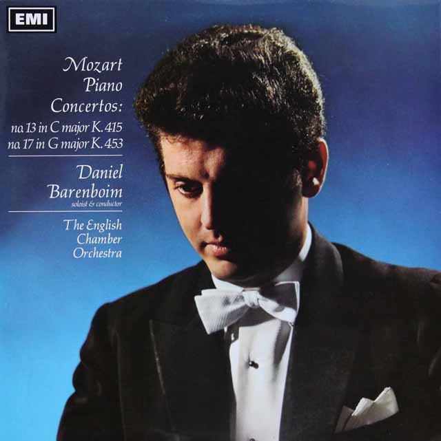バレンボイムのモーツァルト/ピアノ協奏曲第13＆17番　英EMI　3739　LP レコード