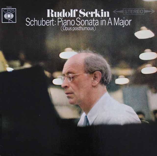 ゼルキンのシューベルト/ピアノソナタ第20番　英CBS　3108　LP レコード