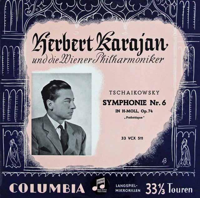 カラヤンのチャイコフスキー/交響曲第6番「悲愴」　オーストリアColumbia　3496　LP レコード