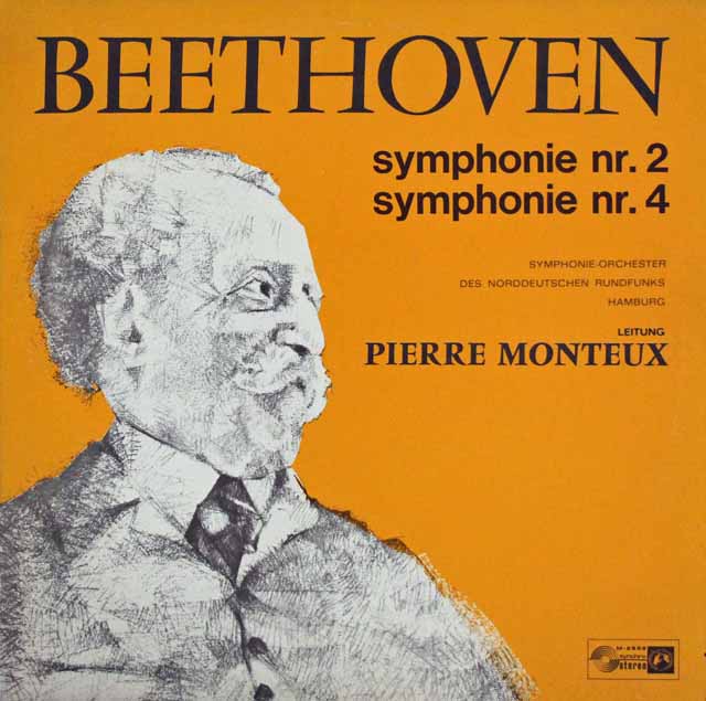 モントゥーのベートーヴェン/交響曲第2、4番　独CH　3737　LP レコード