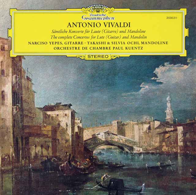 イエペスらのヴィヴァルディ/リュート（ギター）とマンドリンのための協奏曲集　独DGG　3109　LP レコード