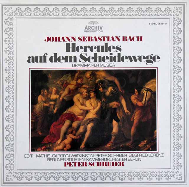 シュライアーのバッハ/「われらにまかせて見張りをさせよ」　独ARCHIV　3428　LP レコード