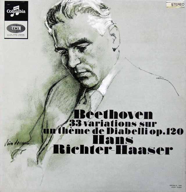 リヒター=ハーザーのベートーヴェン/ディアベリ変奏曲　仏Columbia　3110　LP レコード