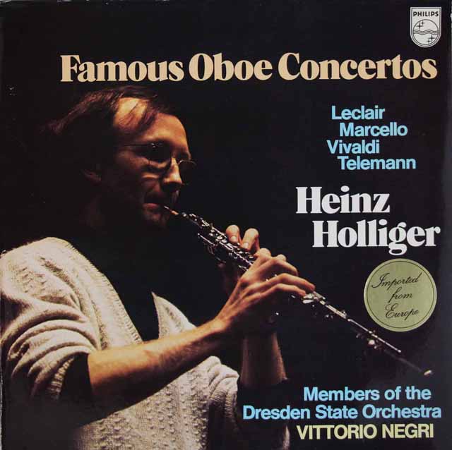 ホリガーのオーボエ協奏曲集　蘭PHILIPS　3429　LP レコード