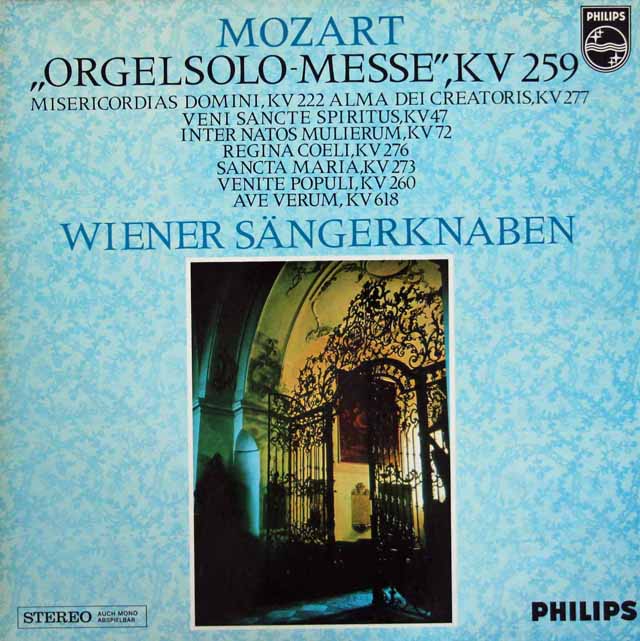 ウィーン少年合唱団のモーツァルト/「オルガン・ソロ・ミサ」ほか　蘭PHILIPS   3429　LP レコード