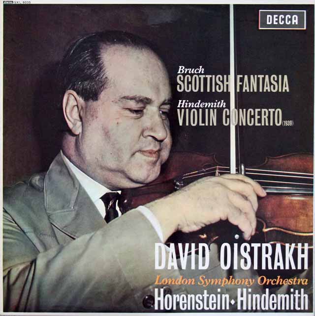 オイストラフのブルッフ/スコットランド幻想曲ほか 　英DECCA　3111　LP レコード